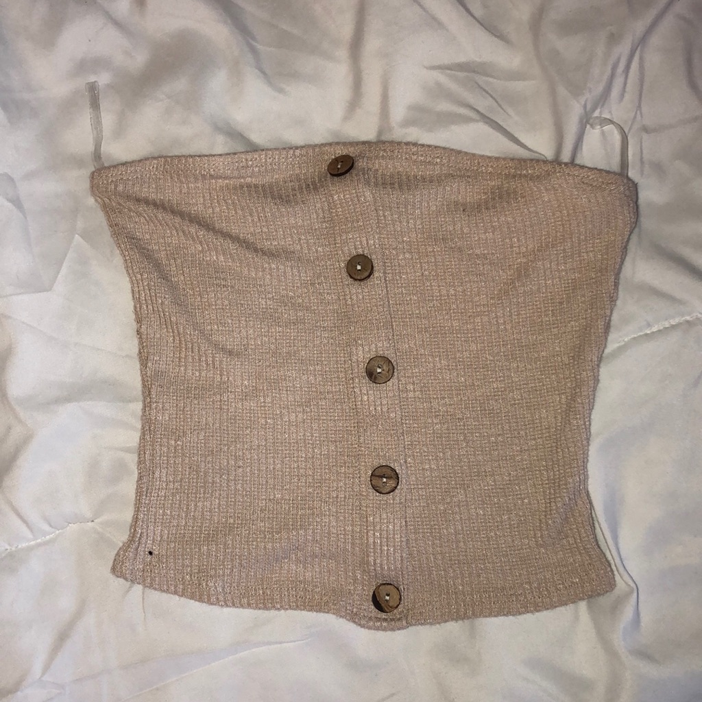 Beige Crop Top